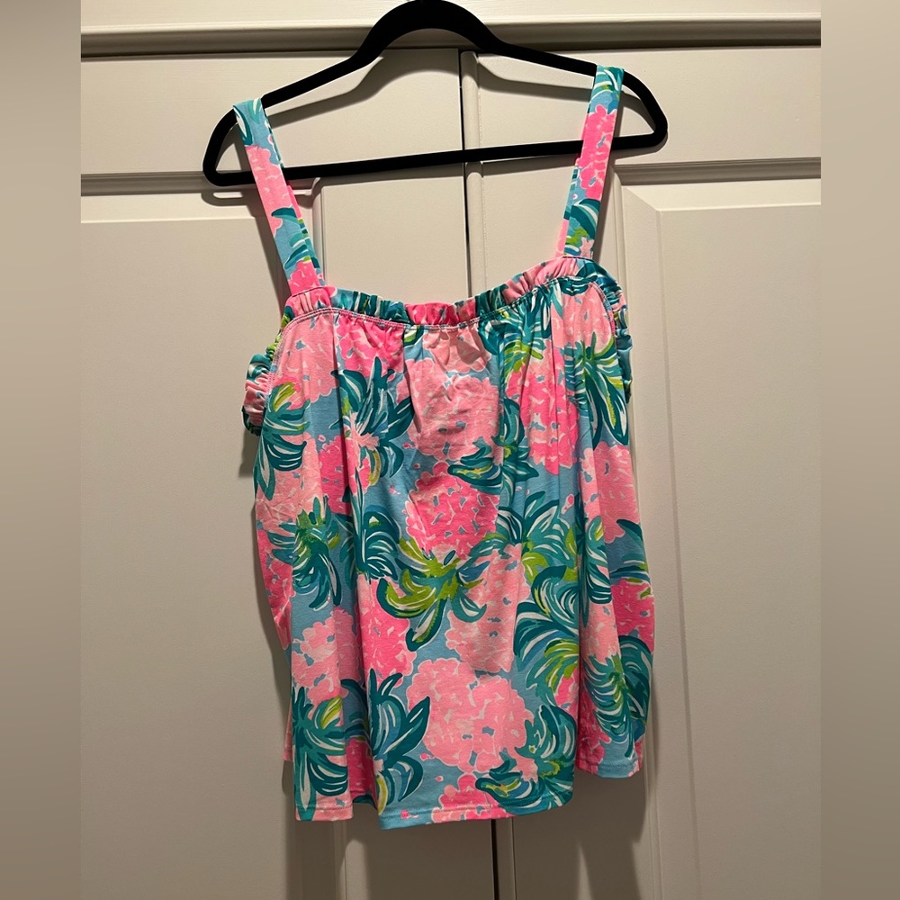 Lilly Pulitzer Jia Top, “Blue Ibiza”